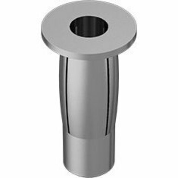Bsc Preferred Zinc Yellow Plated Steel Rivet Nut for Plastics 5/16-18 Thread for .280-.500 Material Thick, 5PK 97217A362
